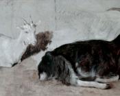 两只山羊 - 雅克·劳伦特·阿加斯